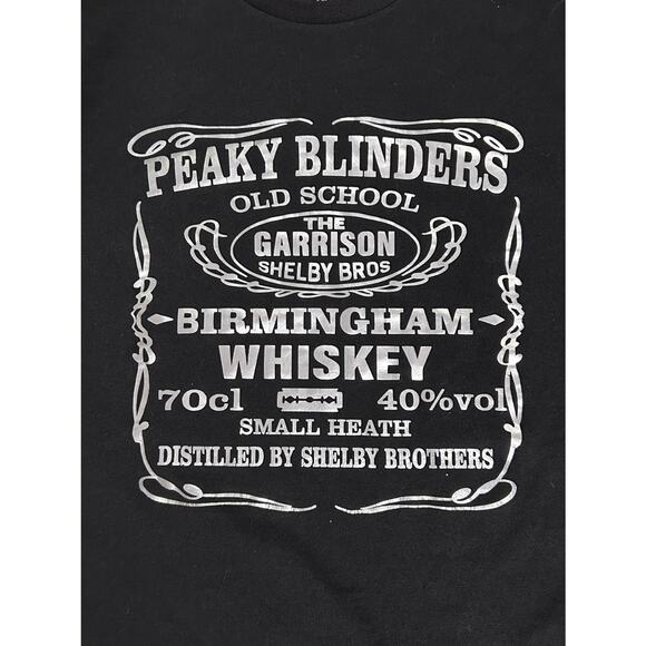 Peaky Blinders Birmingham Whiskey Shirt Black Medium - Picture 2 of 6